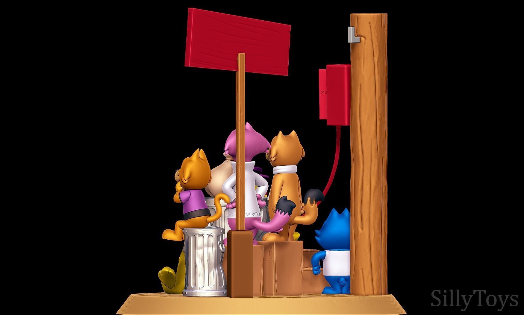Top Cat Diorama 3D print model_4