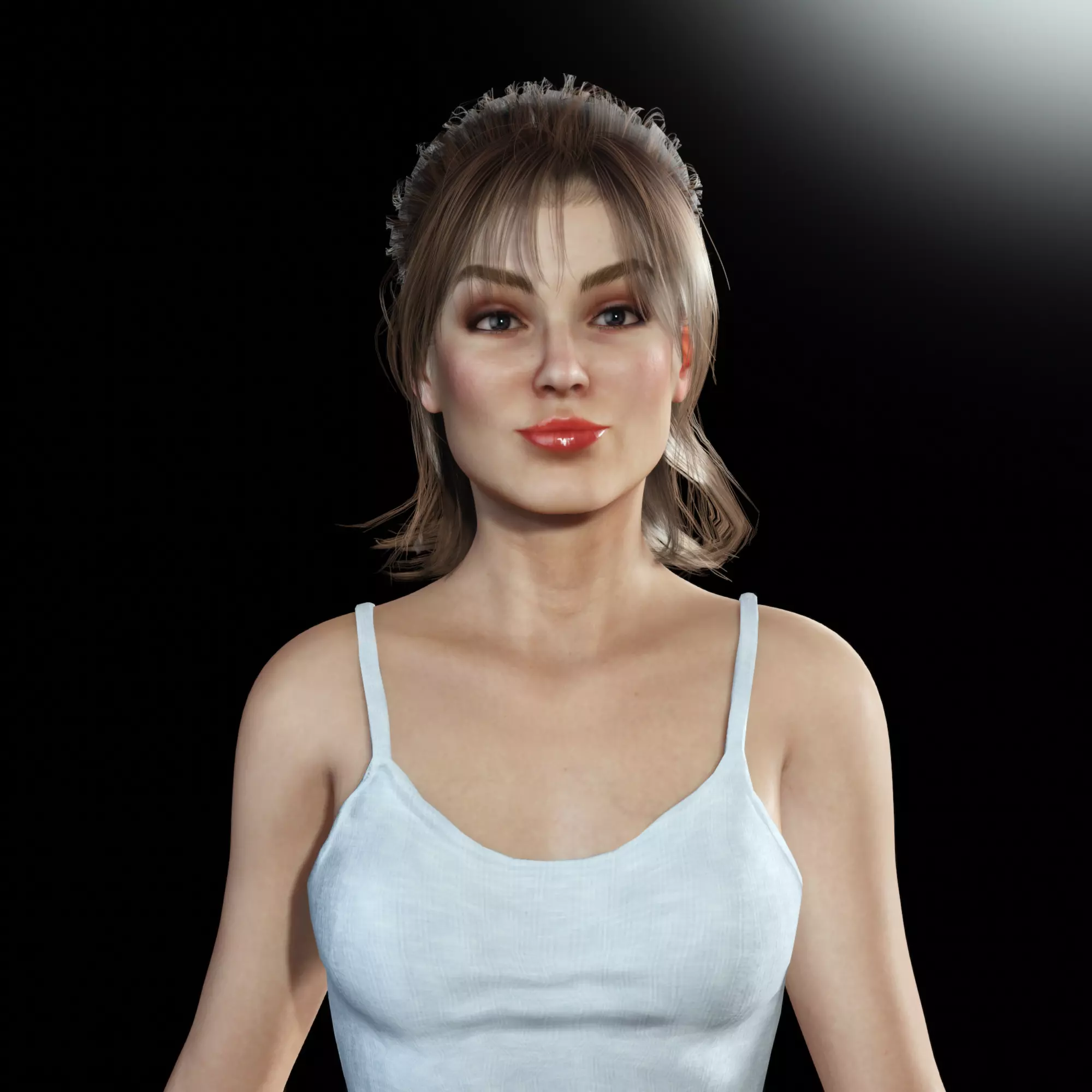 3D Realistic Beautiful Girl  3D Iclone CC and Blender 3D model_0
