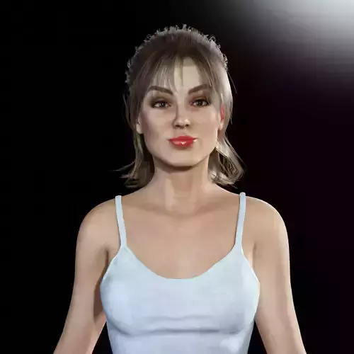 3D Realistic Beautiful Girl  3D Iclone CC and Blender