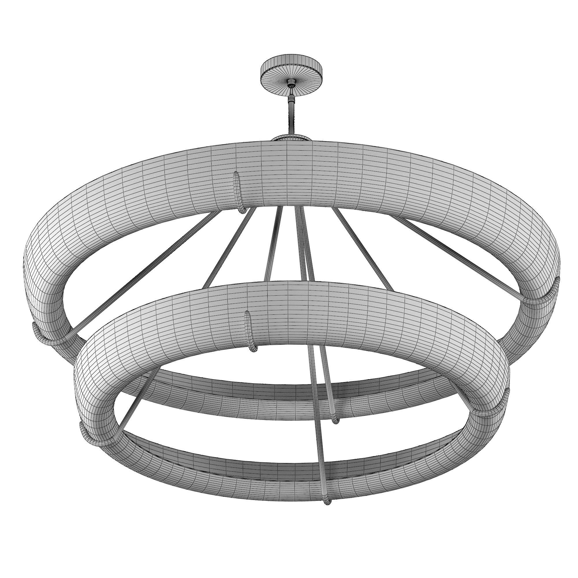 SEINE TWO-TIER ROUND CHANDELIER 60 3D model_8