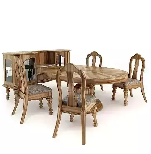 Classic American Wooden Kitchen Set