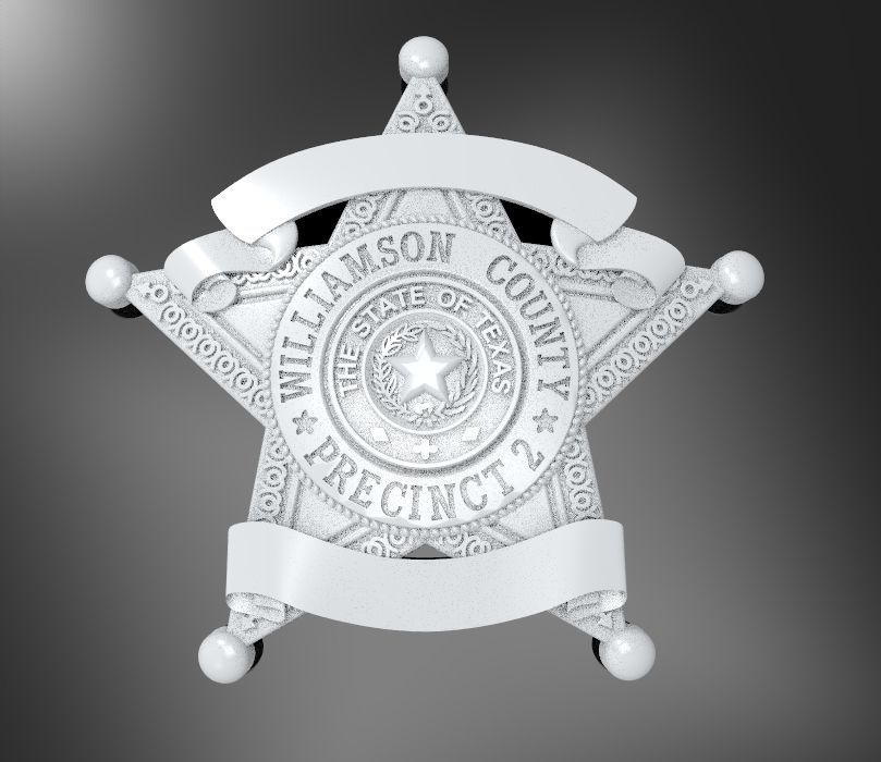 police badge 3D print model_2