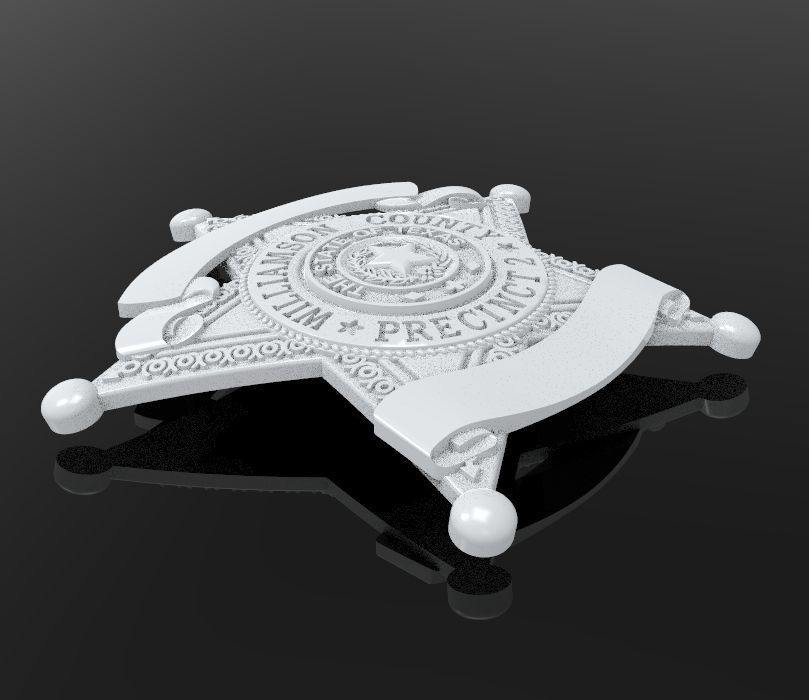 police badge 3D print model_5
