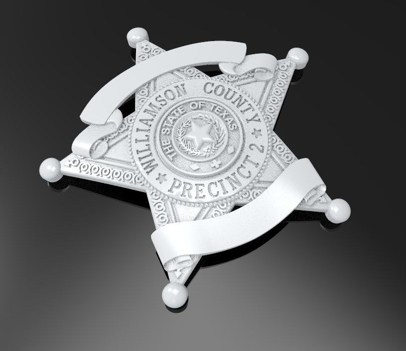 police badge 3D print model_4