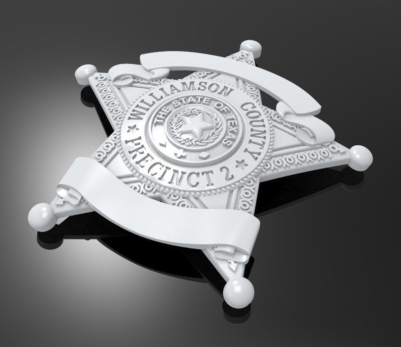 police badge 3D print model_3