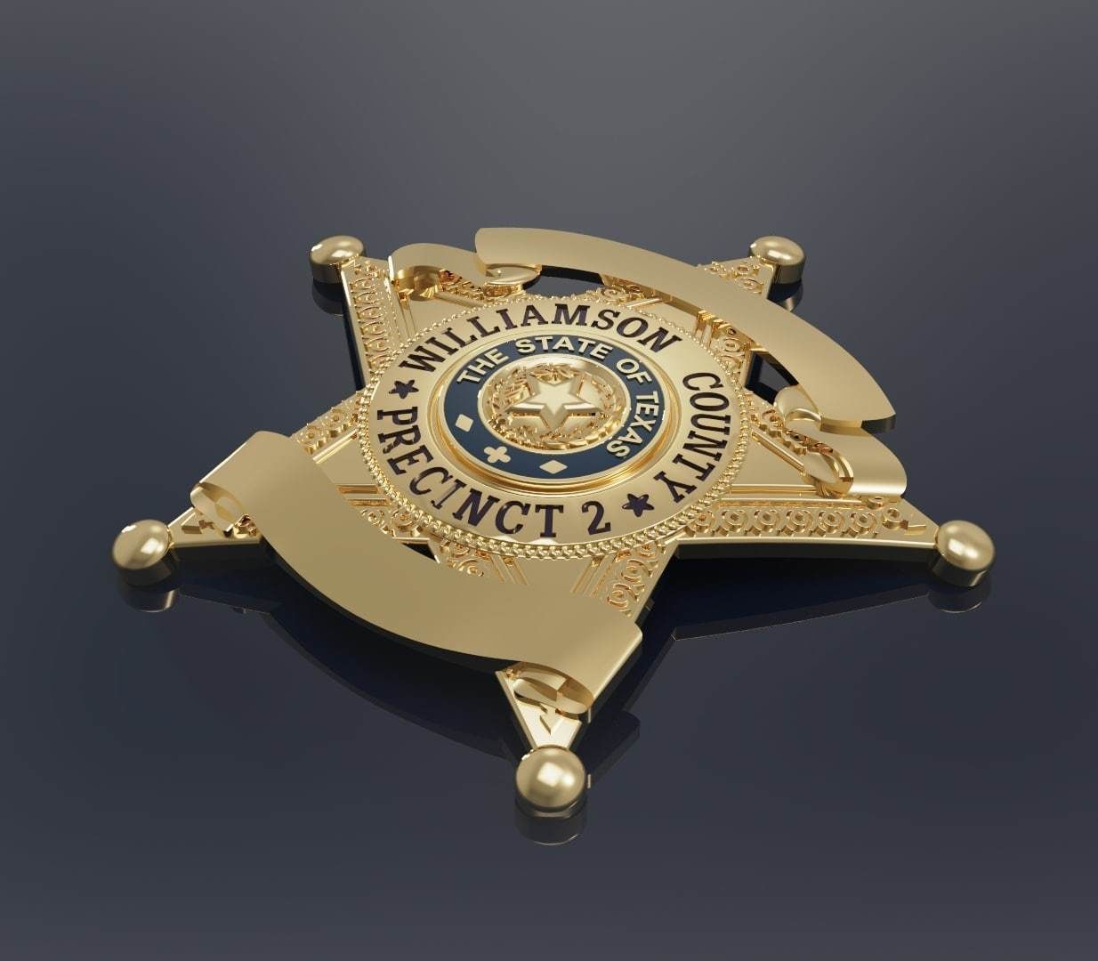 police badge 3D print model_1