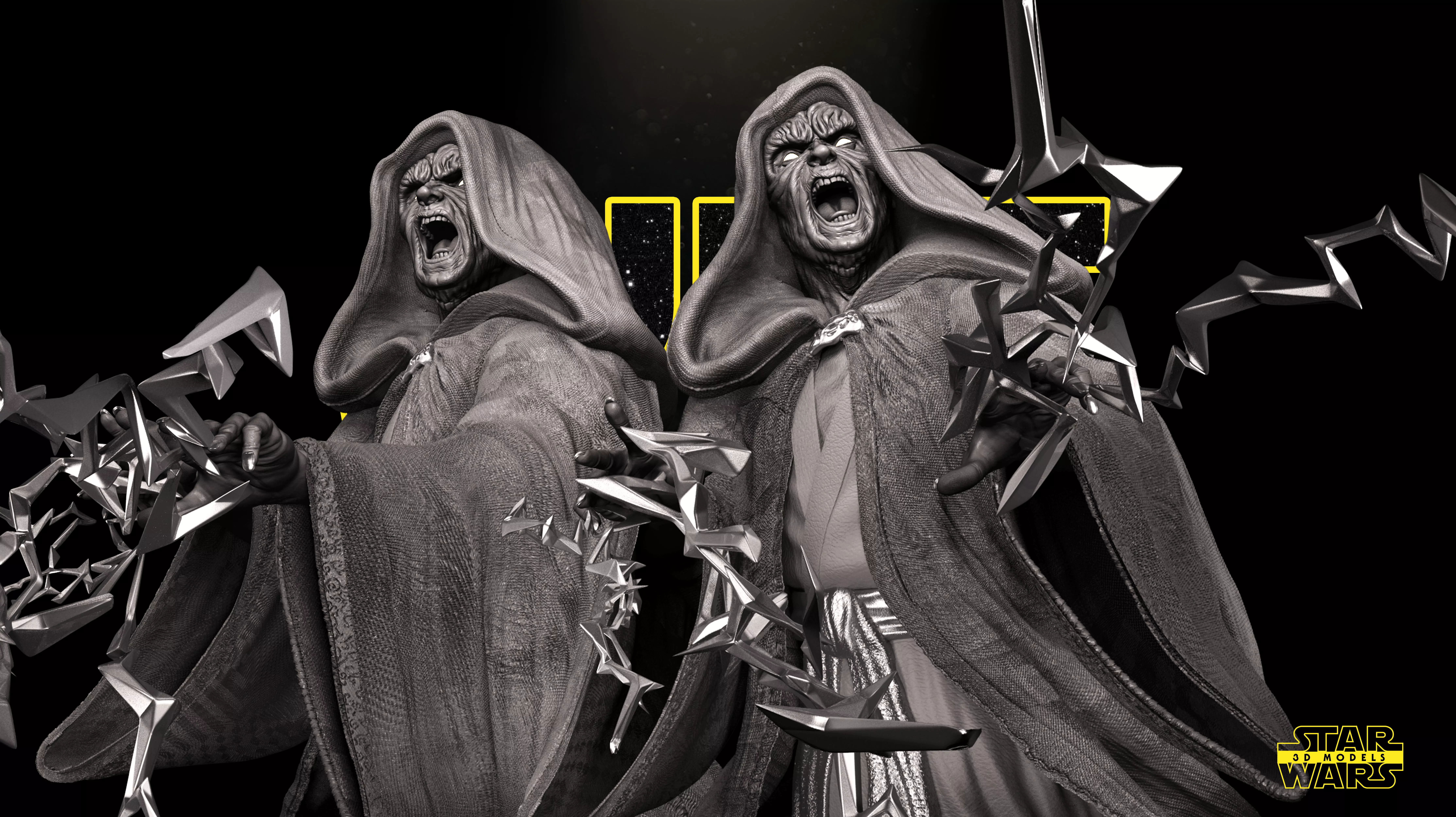 Darth Sidious Bust - Tested and Ready for 3D printing 3D print model