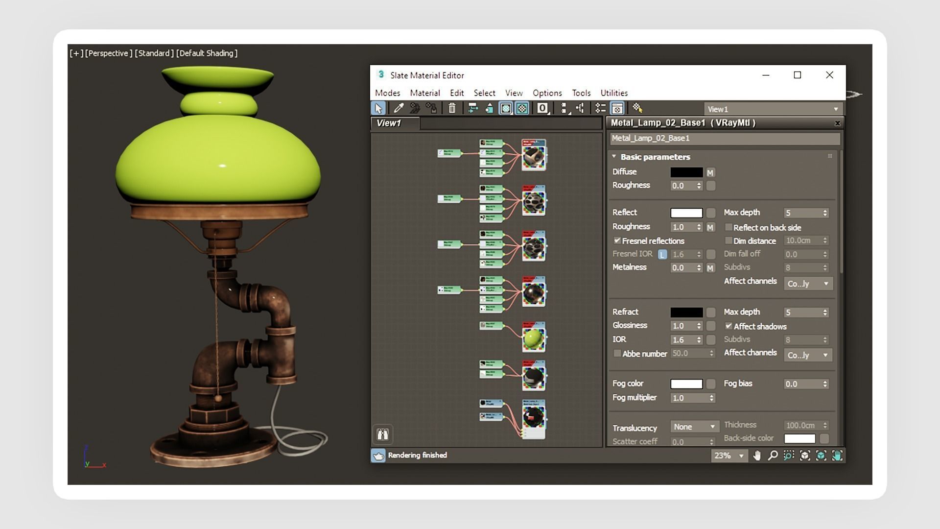 Metal Lamp 02 Low-poly 3D model_8
