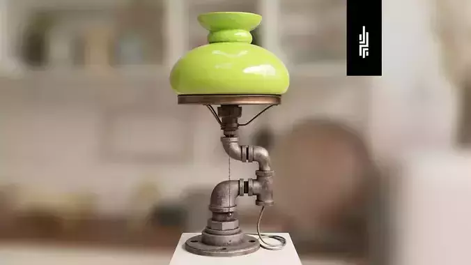 Metal Lamp 02 Low-poly 3D model