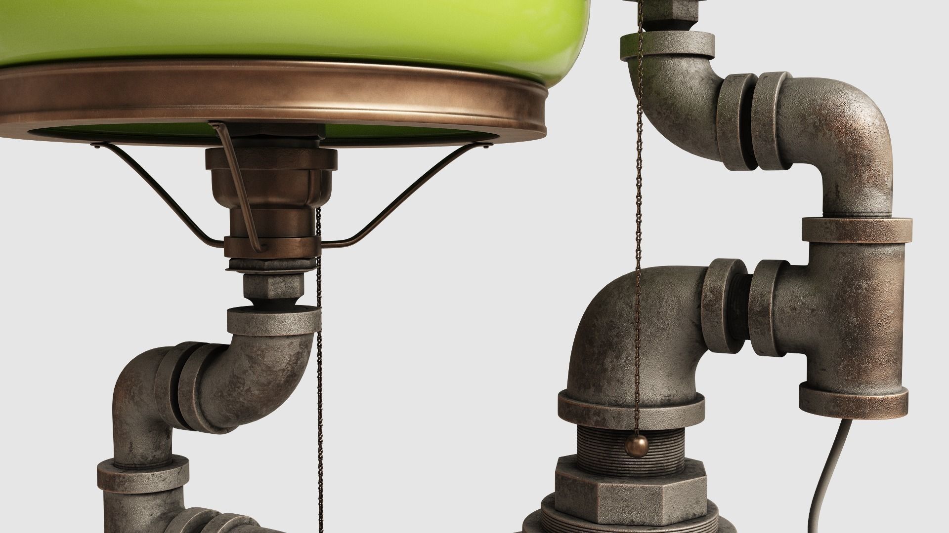 Metal Lamp 02 Low-poly 3D model_4
