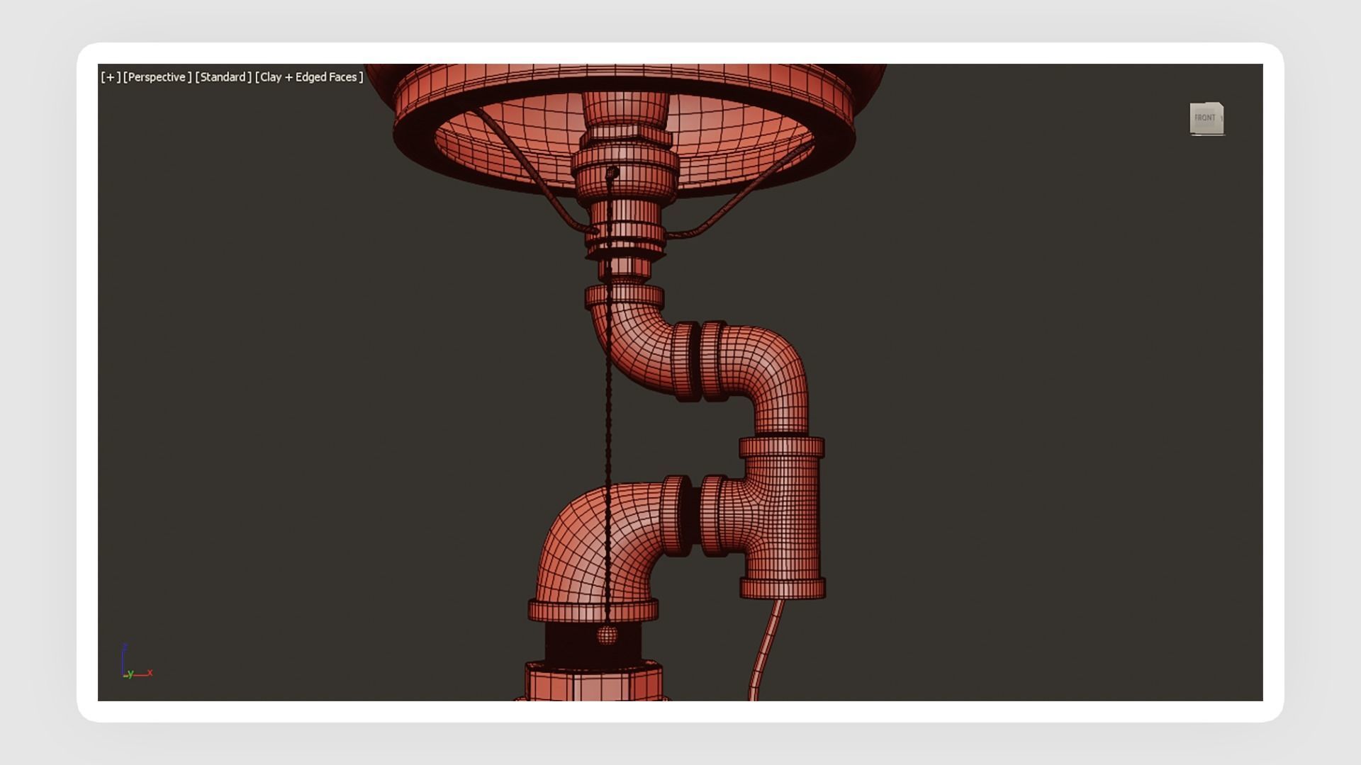 Metal Lamp 02 Low-poly 3D model_11