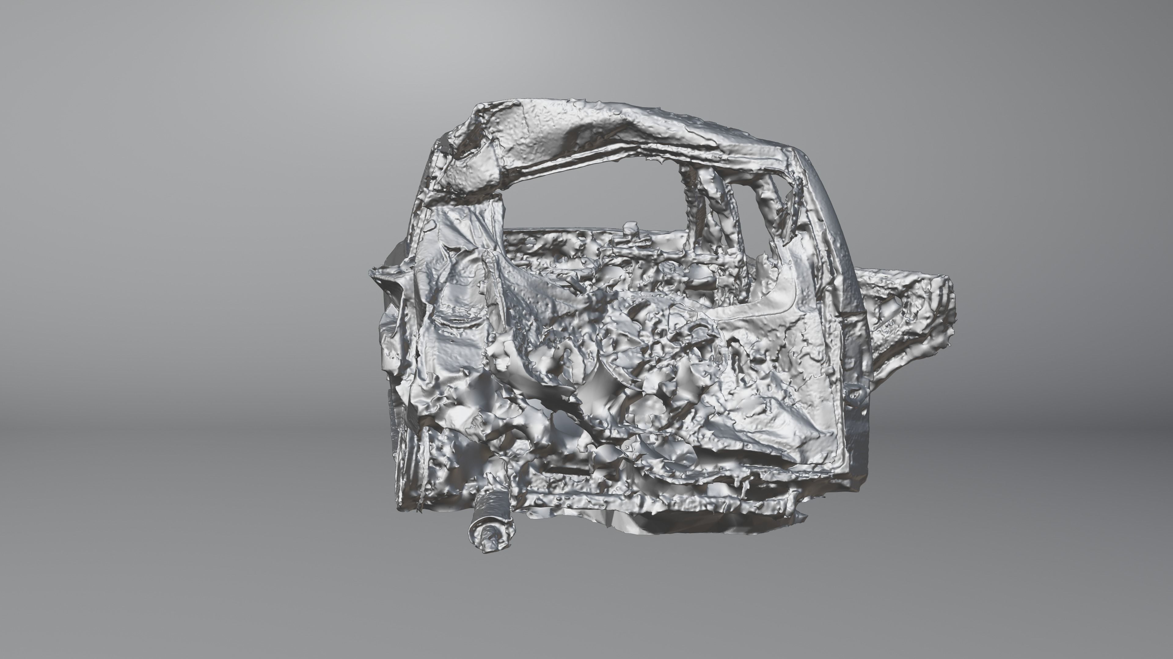 Destroyed and burnt civil car Photoscan 3D model_23