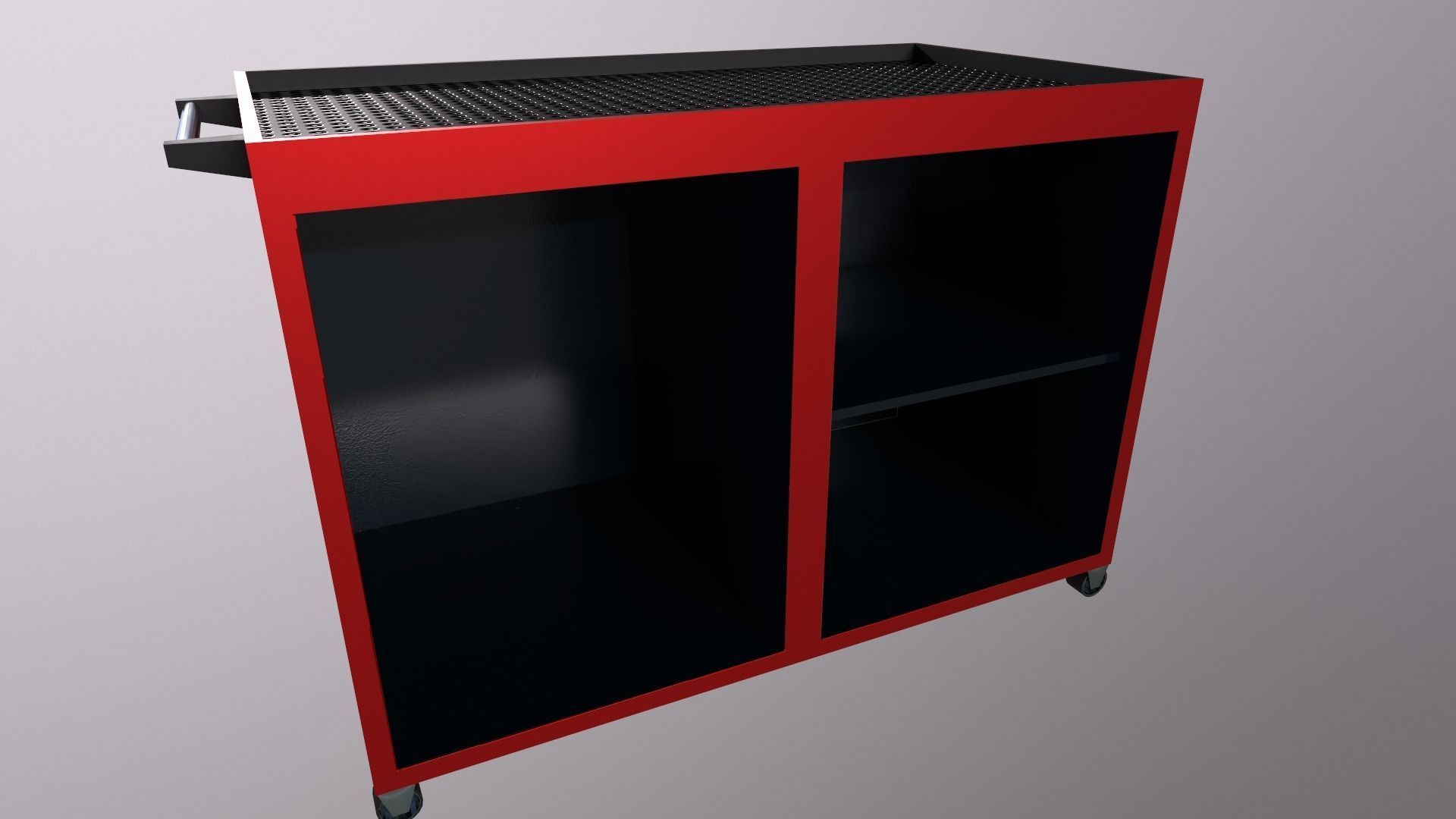 tool cabinet Low-poly 3D model_5