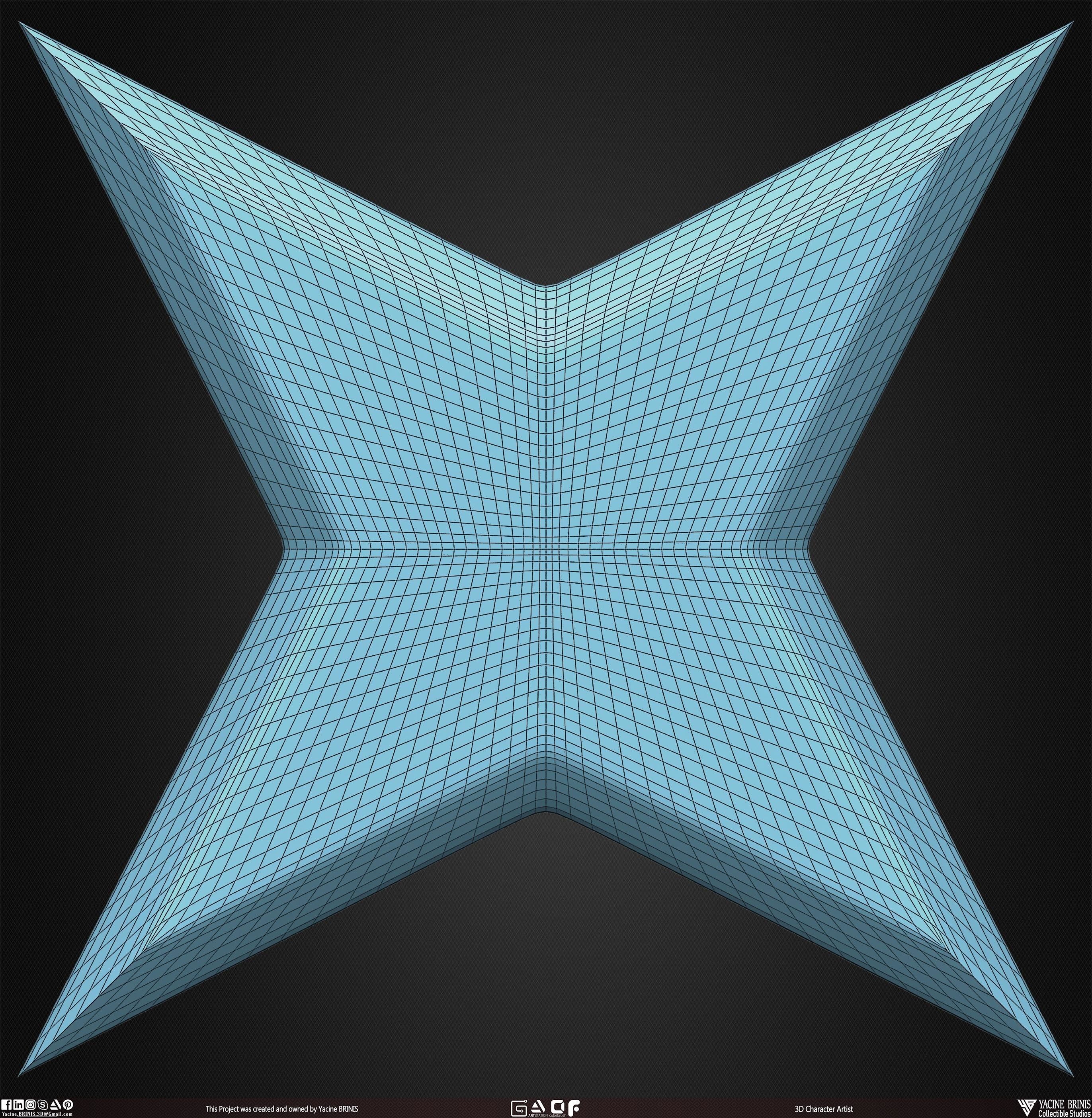 10 Shuriken Throwing Weapons Pack 01 Low-poly 3D model_29