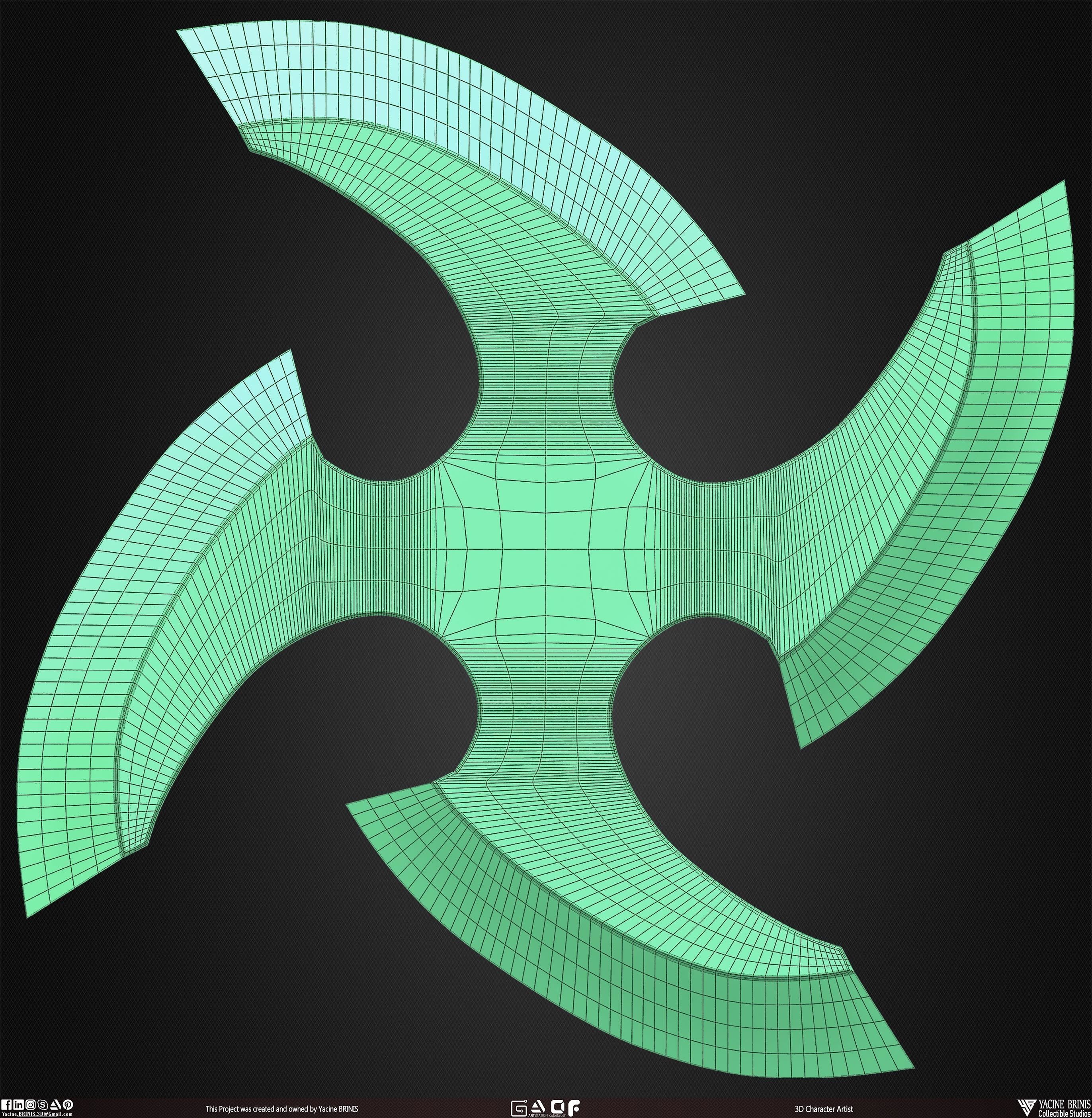 10 Shuriken Throwing Weapons Pack 01 Low-poly 3D model_28