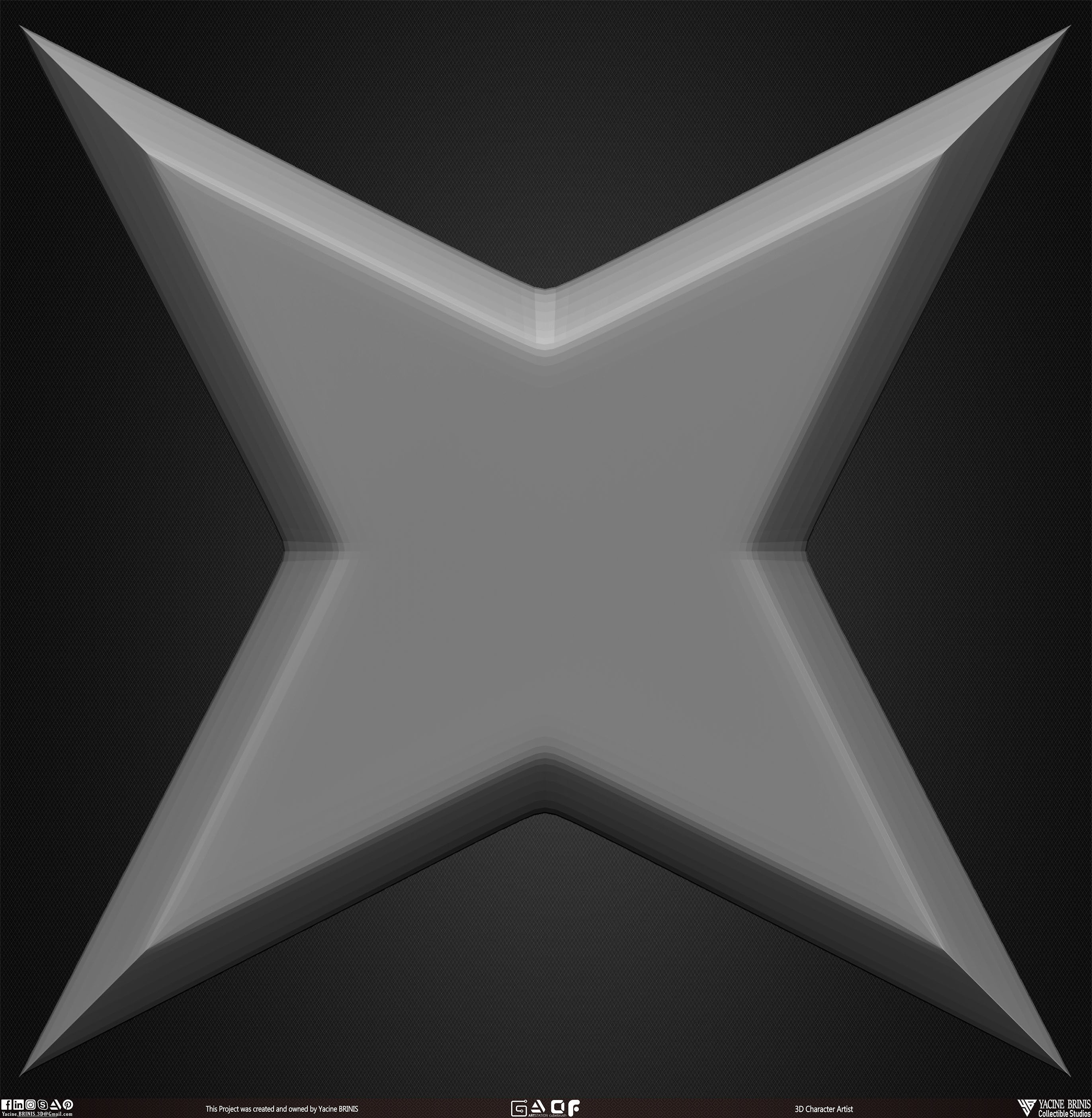 10 Shuriken Throwing Weapons Pack 01 Low-poly 3D model_19