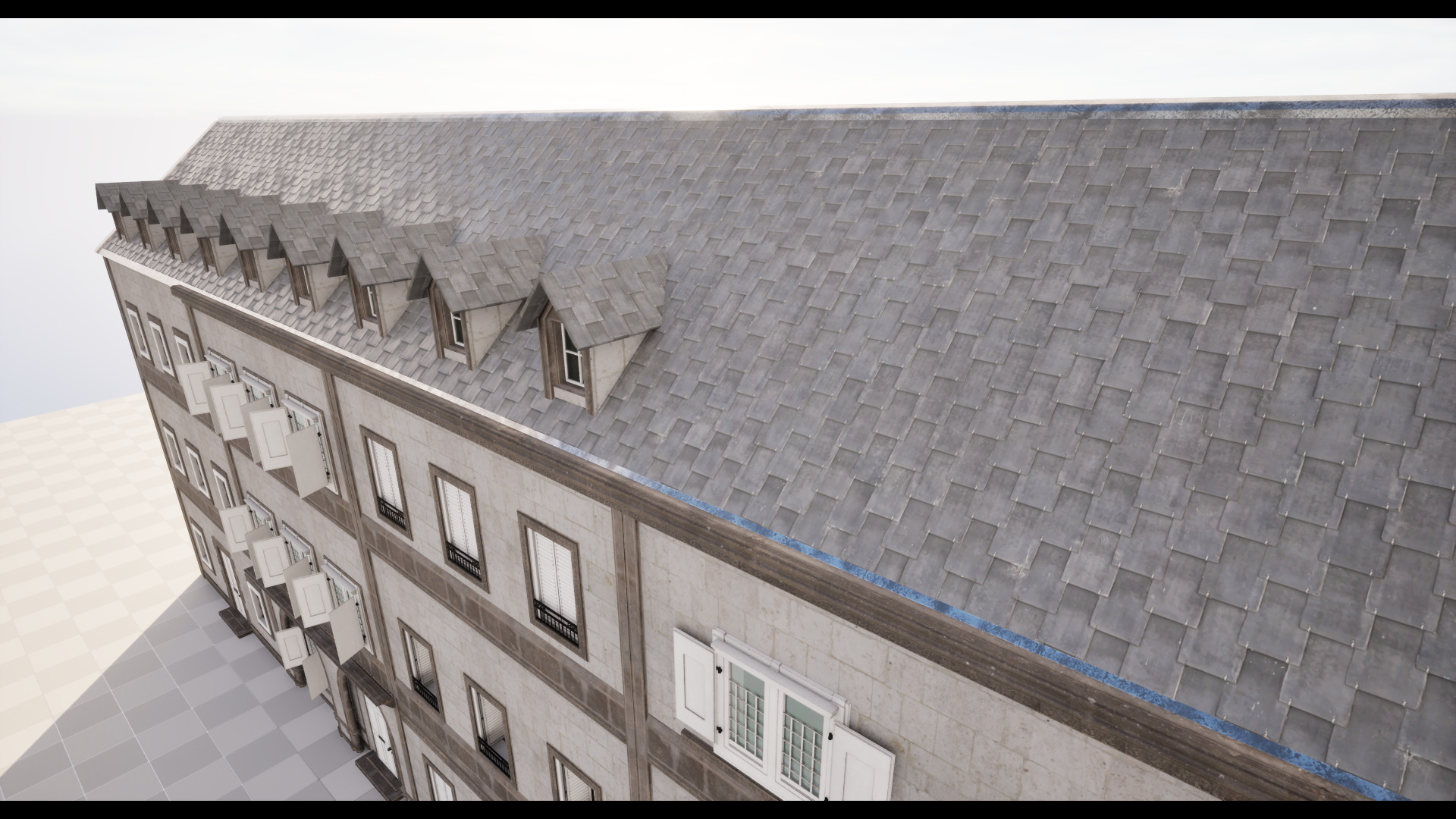 Modular Georgian Walls - Houses Low-poly 3D model_8