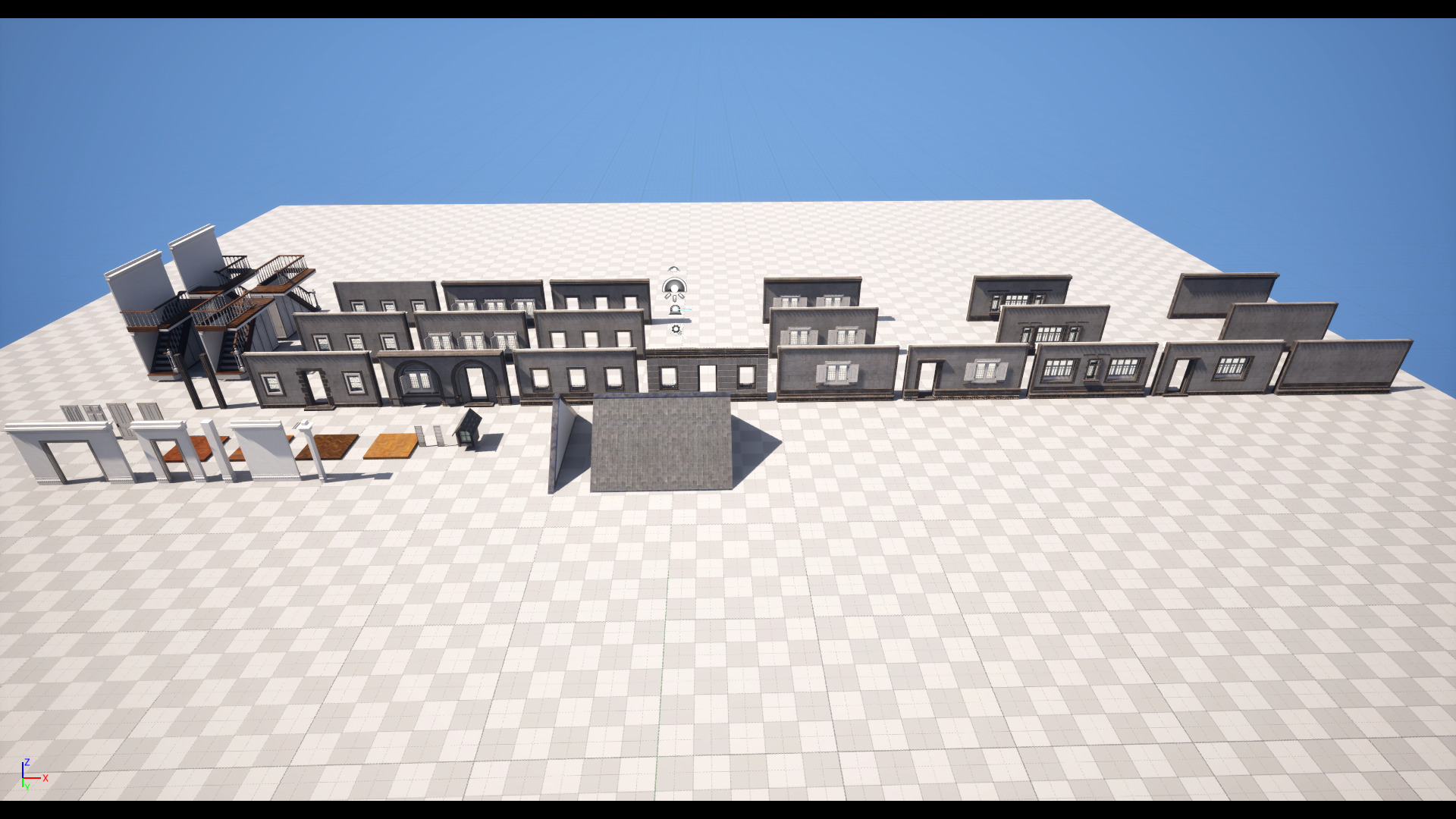 Modular Georgian Walls - Houses Low-poly 3D model_13