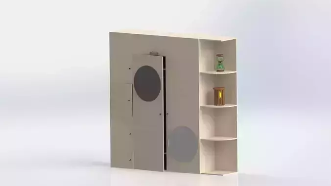 Furniture shelf with door