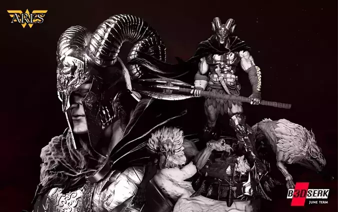 B3DSERK June Term Ares Sculpture 3D print model 