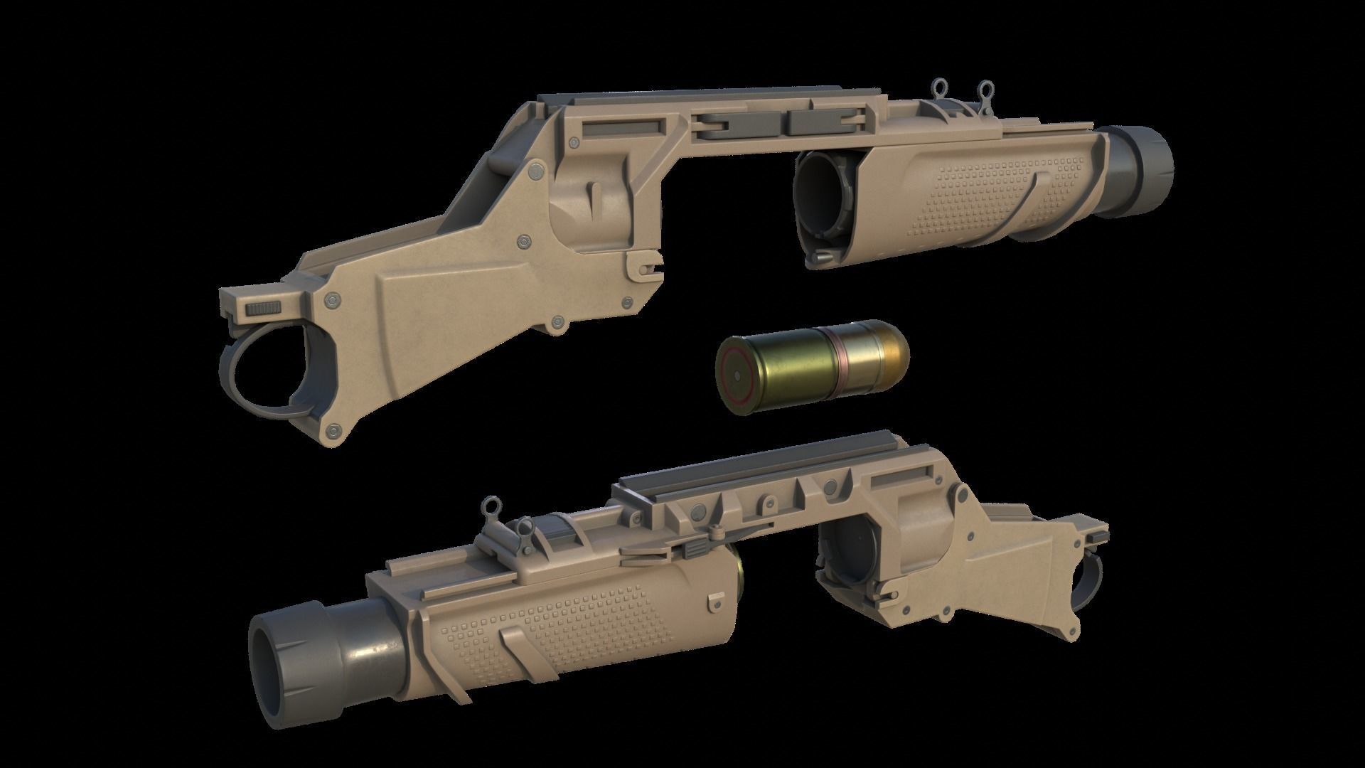 Fn Scar H mk17 Low-poly 3D model_5