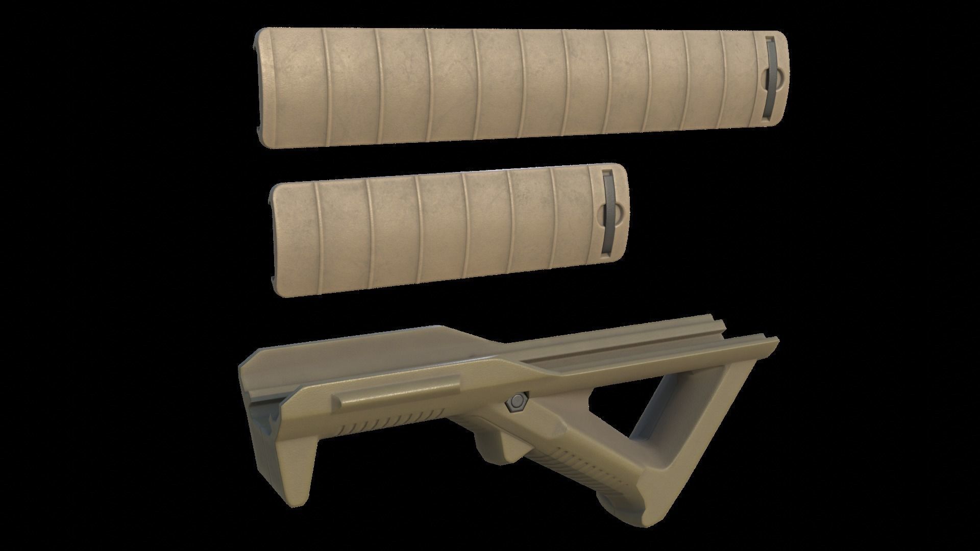 Fn Scar H mk17 Low-poly 3D model_6