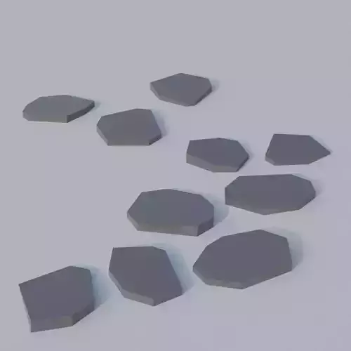 Low Poly Stylized Stepping Stones