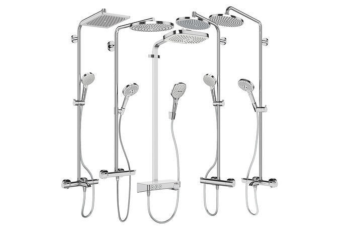Shower systems Hansgrohe set 154 3D model
