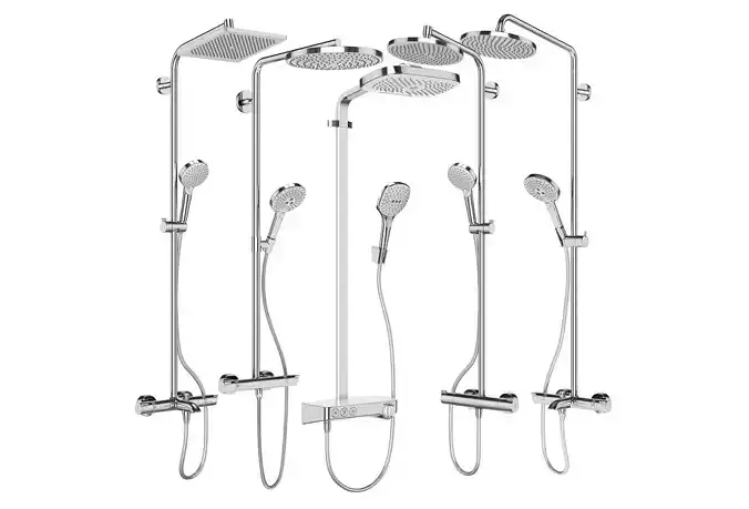 Shower systems Hansgrohe set 154 3D model
