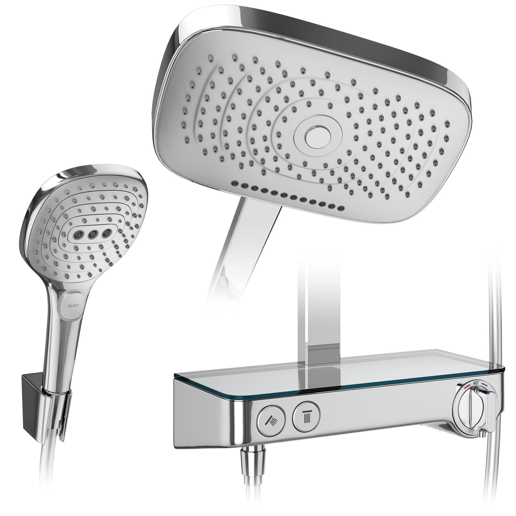 Shower systems Hansgrohe set 155 3D model_6