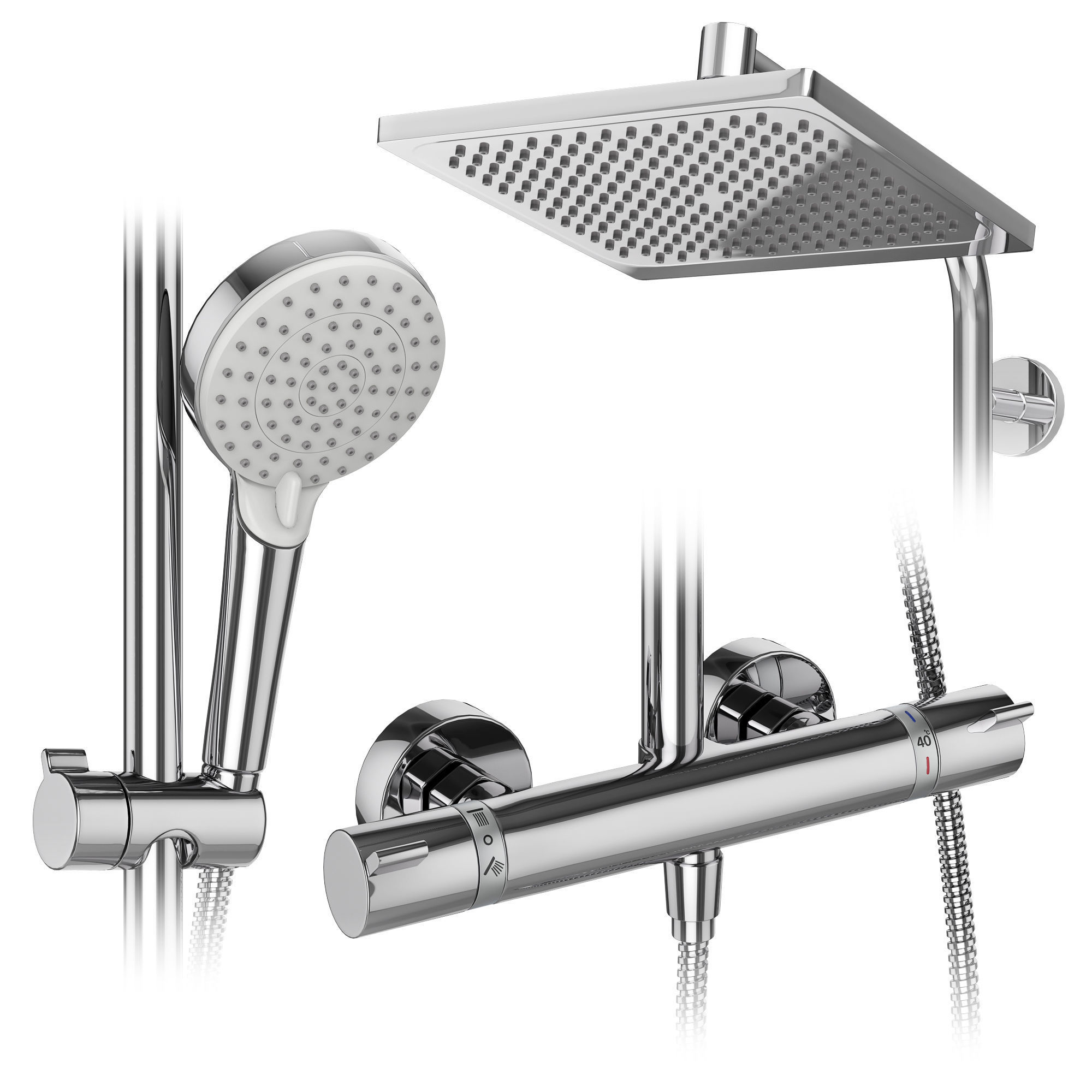 Shower systems Hansgrohe set 155 3D model_3