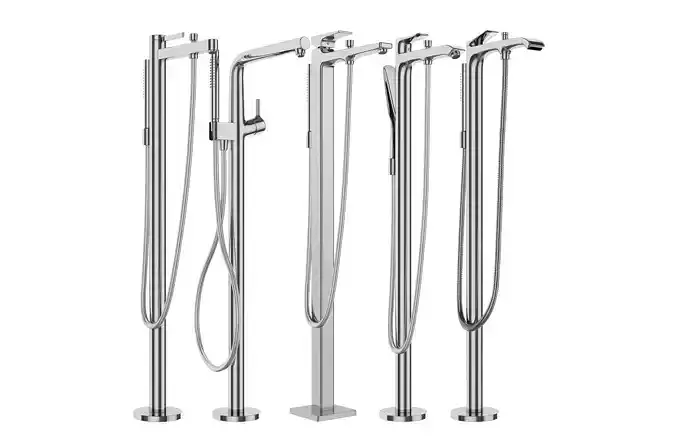 Free standing bath mixers Hansgrohe set 156 3D model