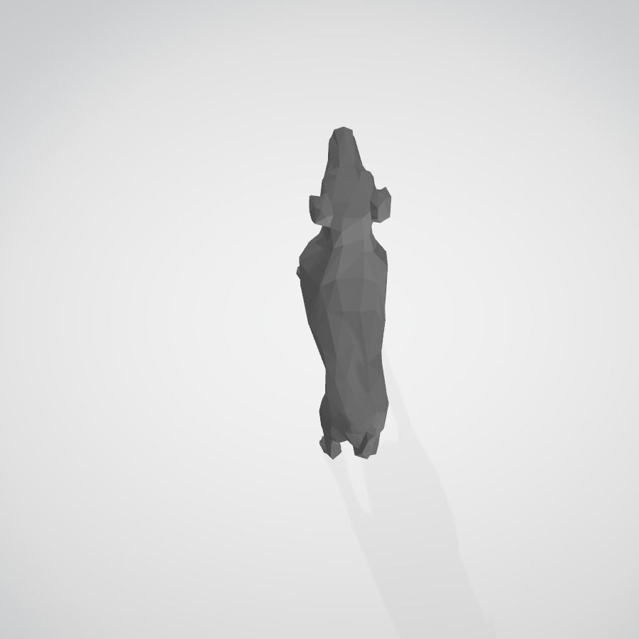 Dog Low Poly 3D model_3