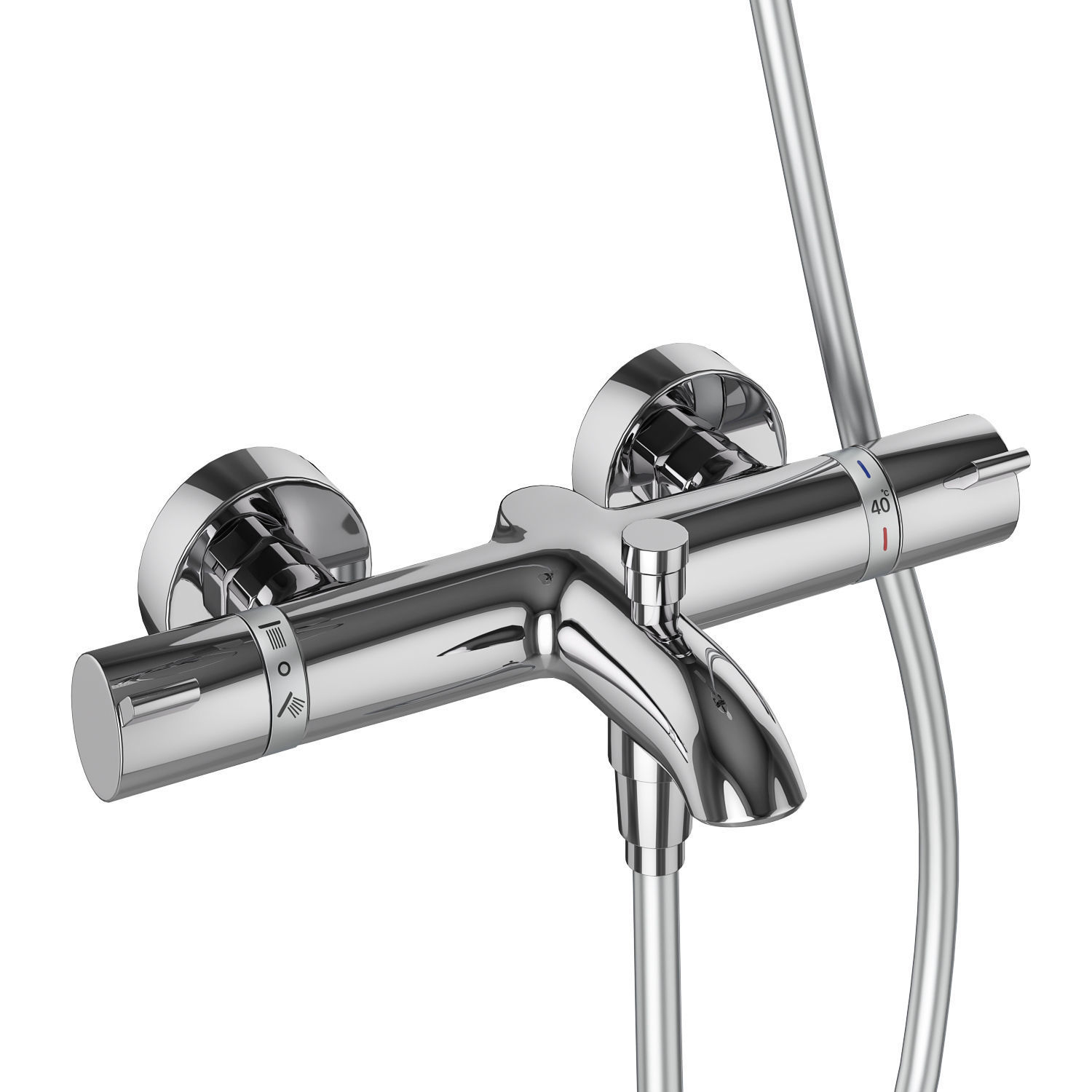 Faucets and shower systems Hansgrohe set 159 3D model_8