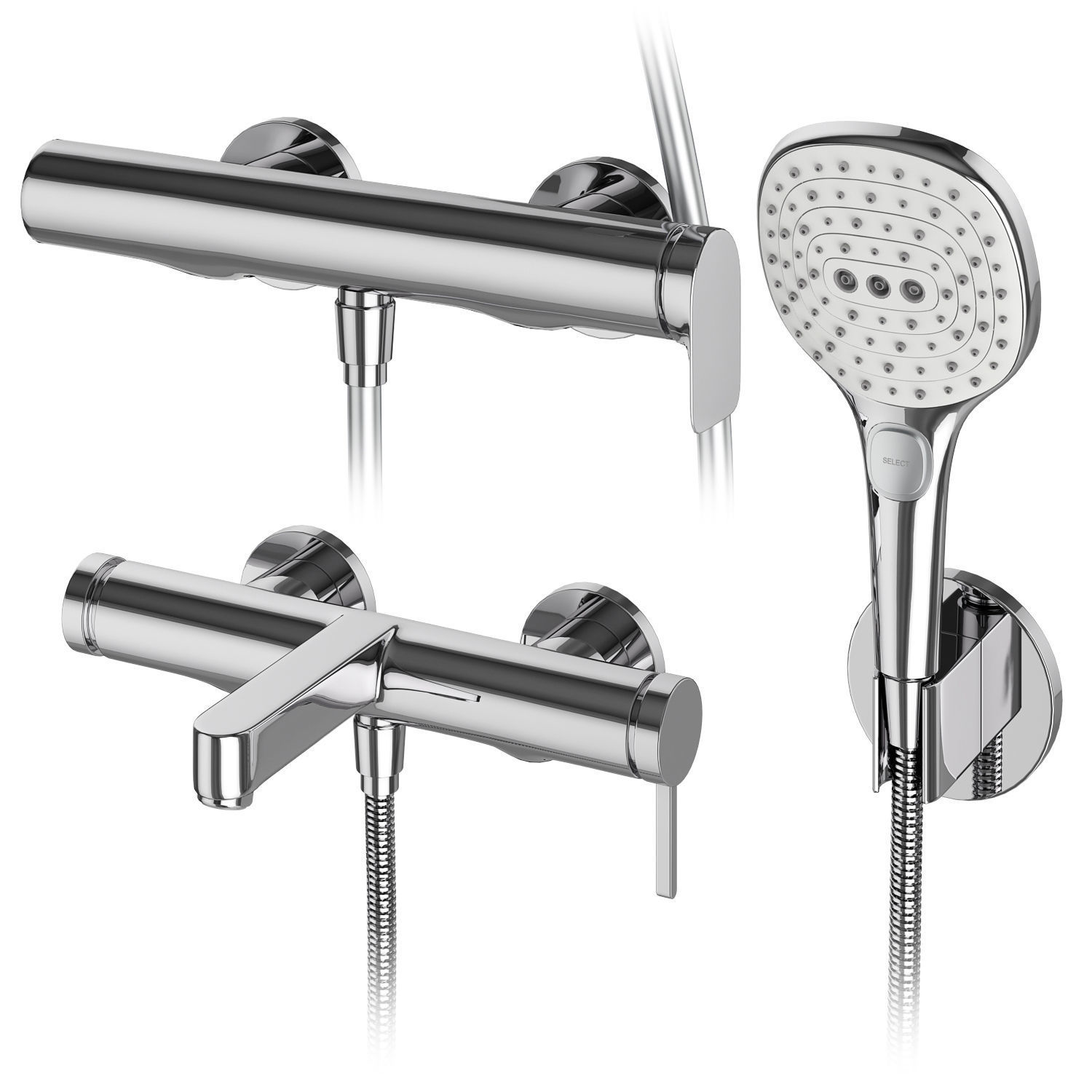 Faucets and shower systems Hansgrohe set 159 3D model_6