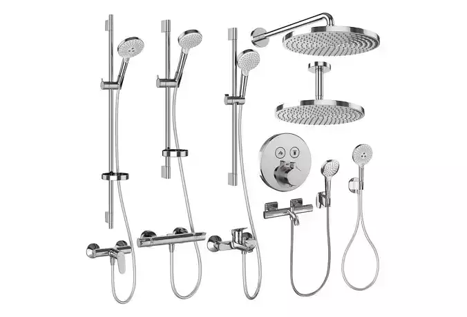 Faucets and shower systems Hansgrohe set 160 3D model
