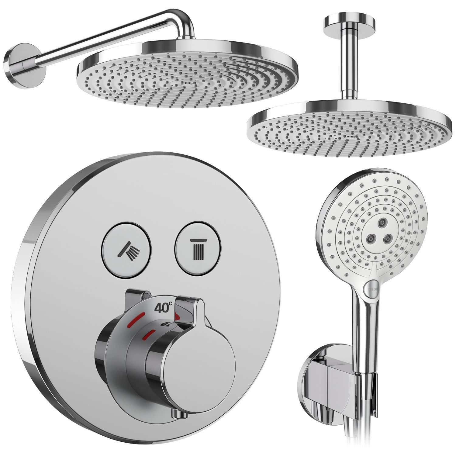 Faucets and shower systems Hansgrohe set 160 3D model_2