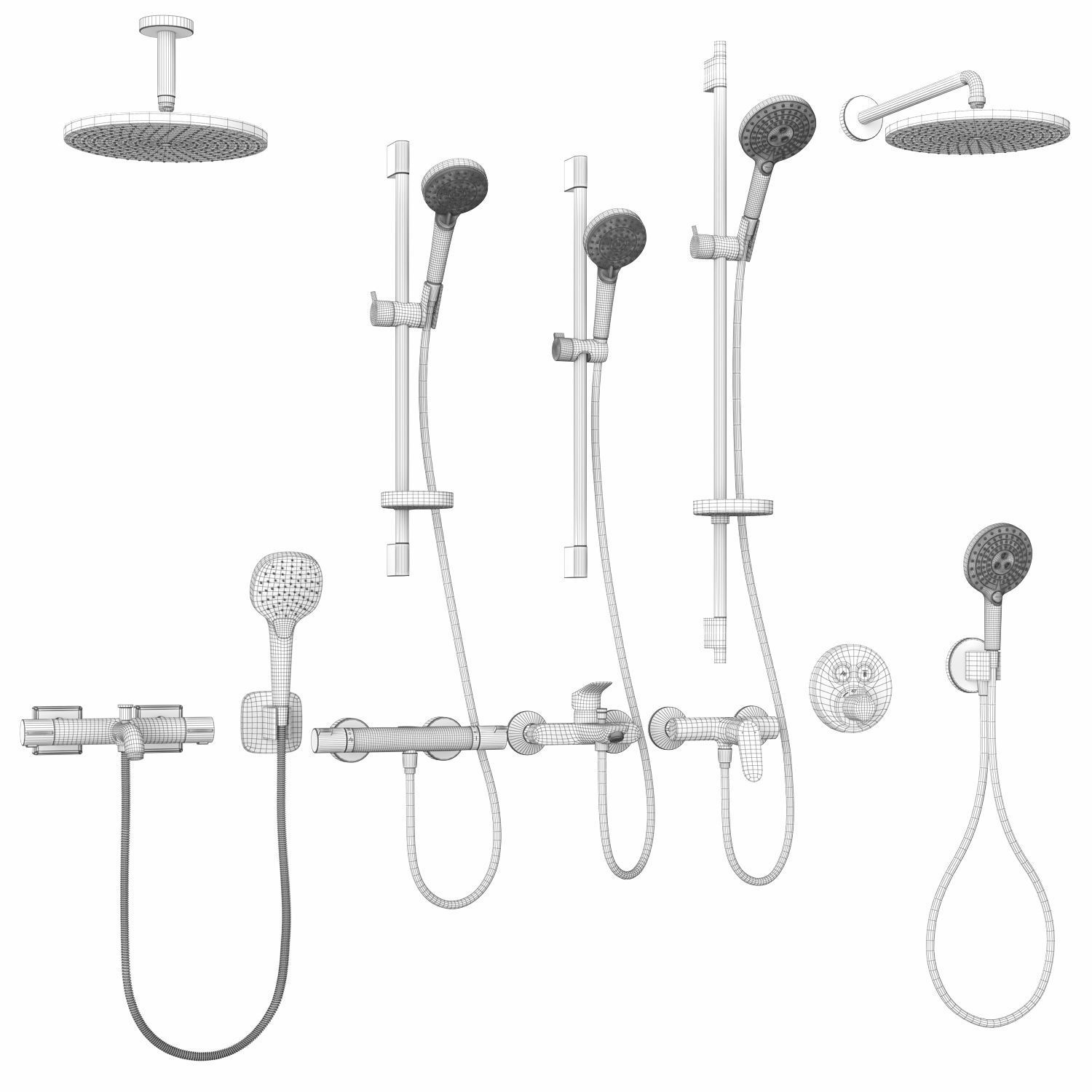 Faucets and shower systems Hansgrohe set 160 3D model_23