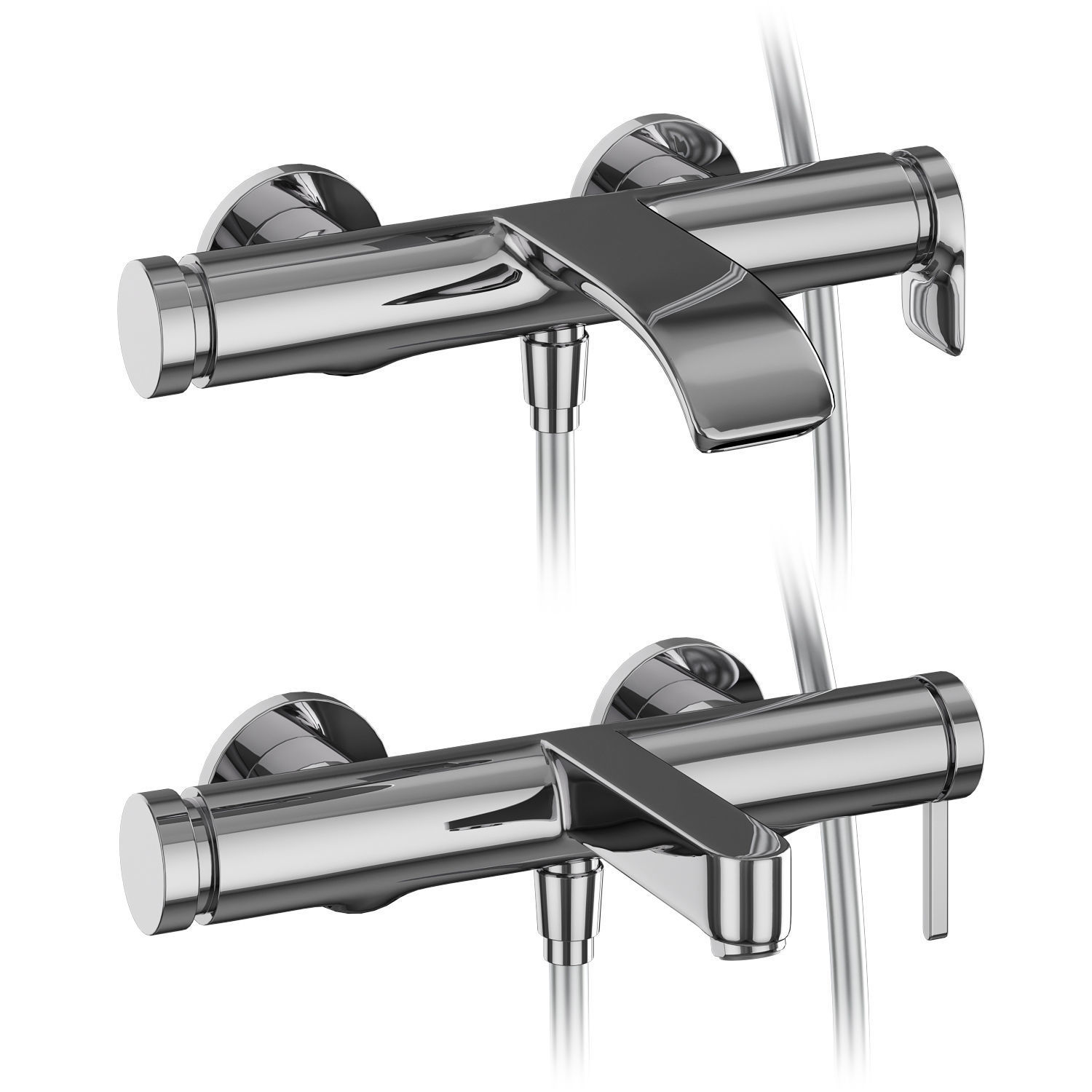 Faucets and shower systems Hansgrohe set 161 3D model_4