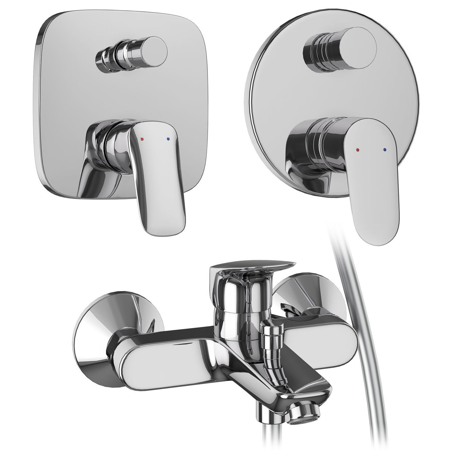 Faucets and shower systems Hansgrohe set 162 3D model_5