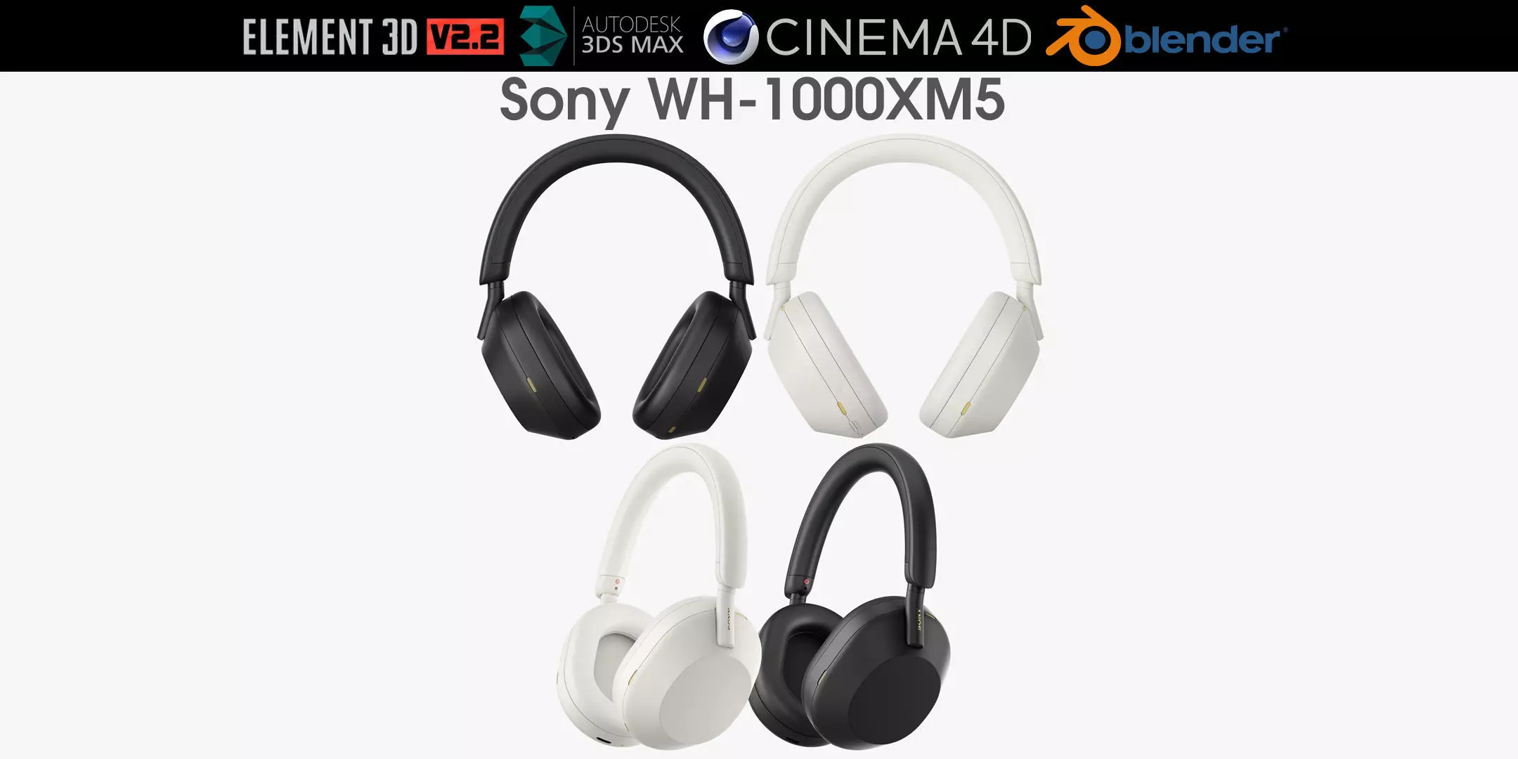 Sony WH-1000XM5 Headphones 3D model_0