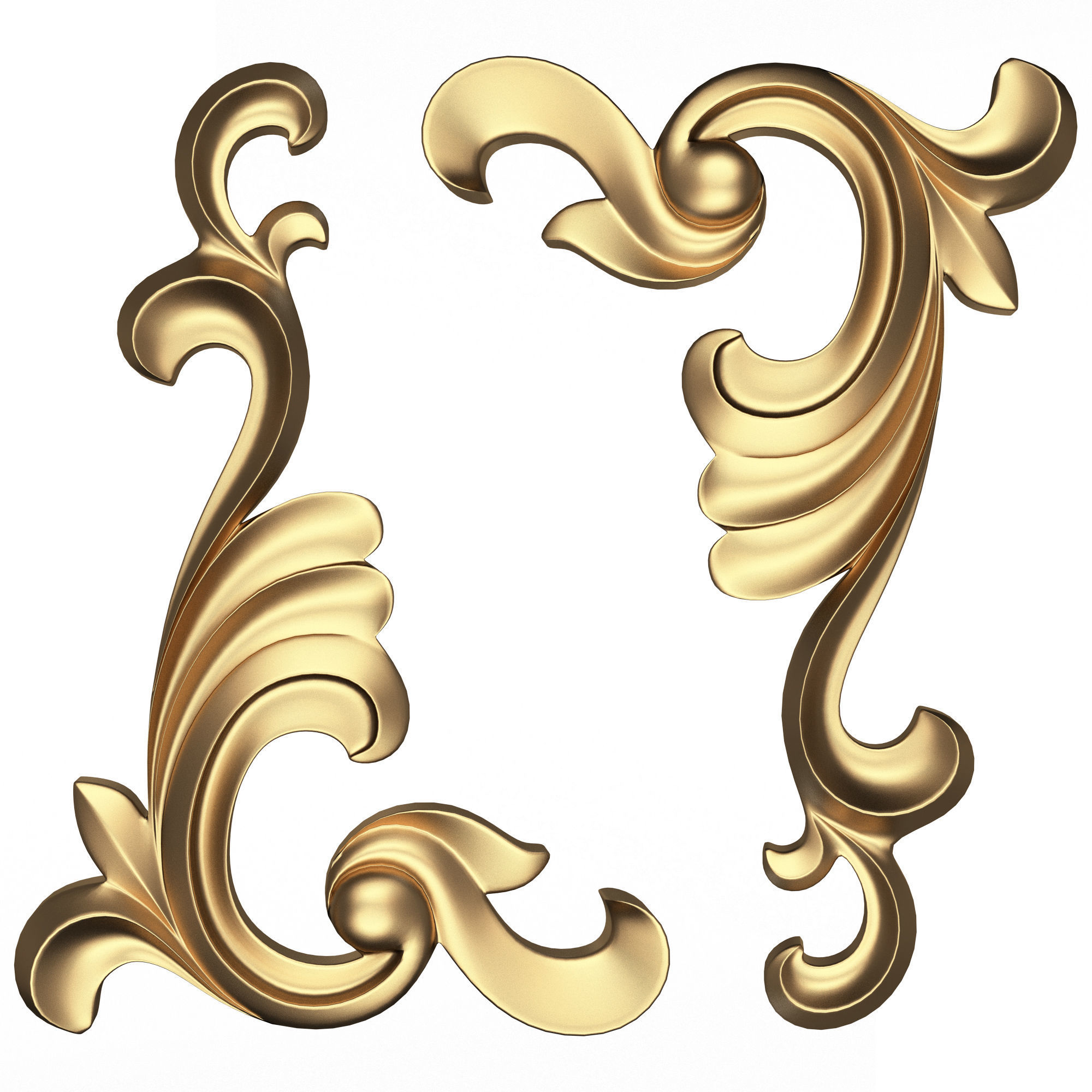 Collection of 33 Classic Carvings 03 Low-poly 3D model_30