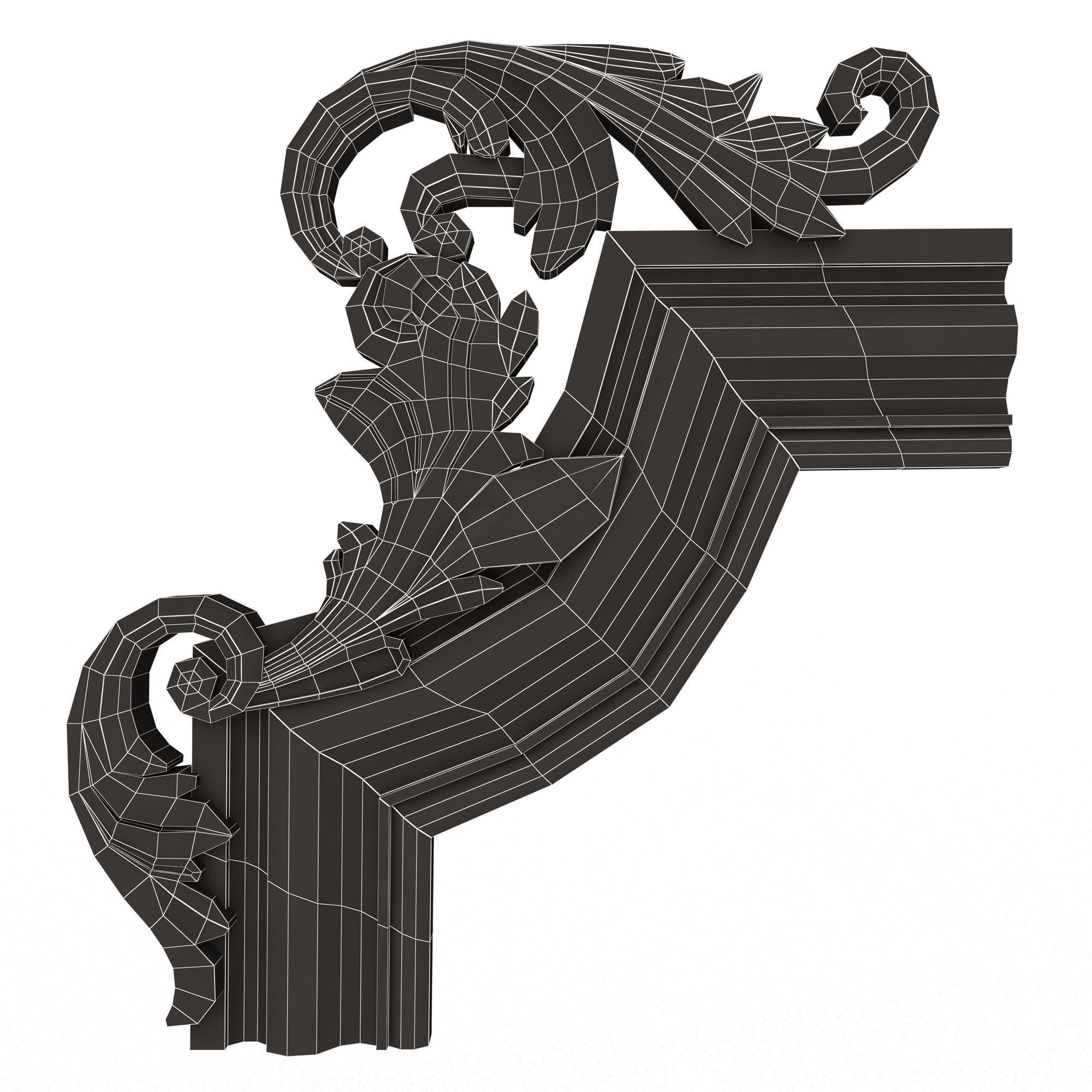 Collection of 33 Classic Carvings 03 Low-poly 3D model_88