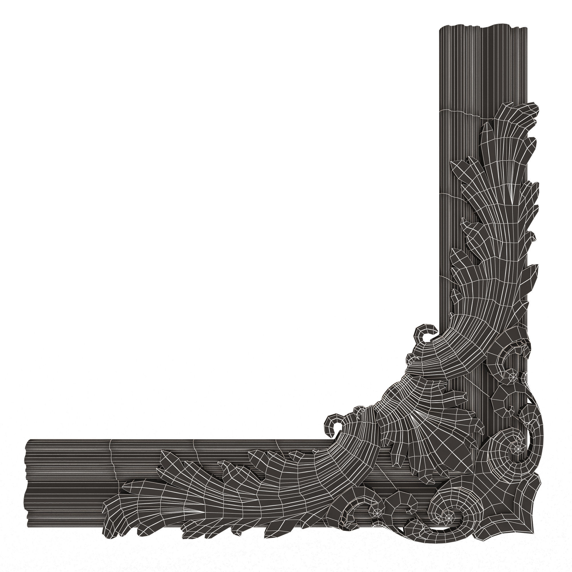 Collection of 33 Classic Carvings 03 Low-poly 3D model_83