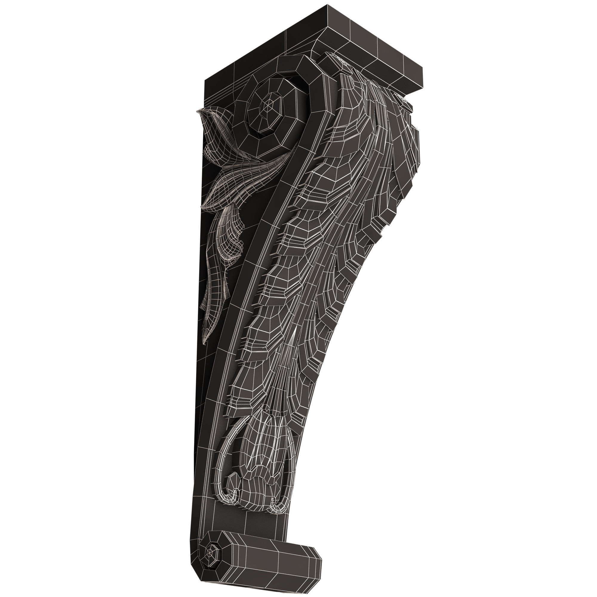 Collection of 33 Classic Carvings 03 Low-poly 3D model_84
