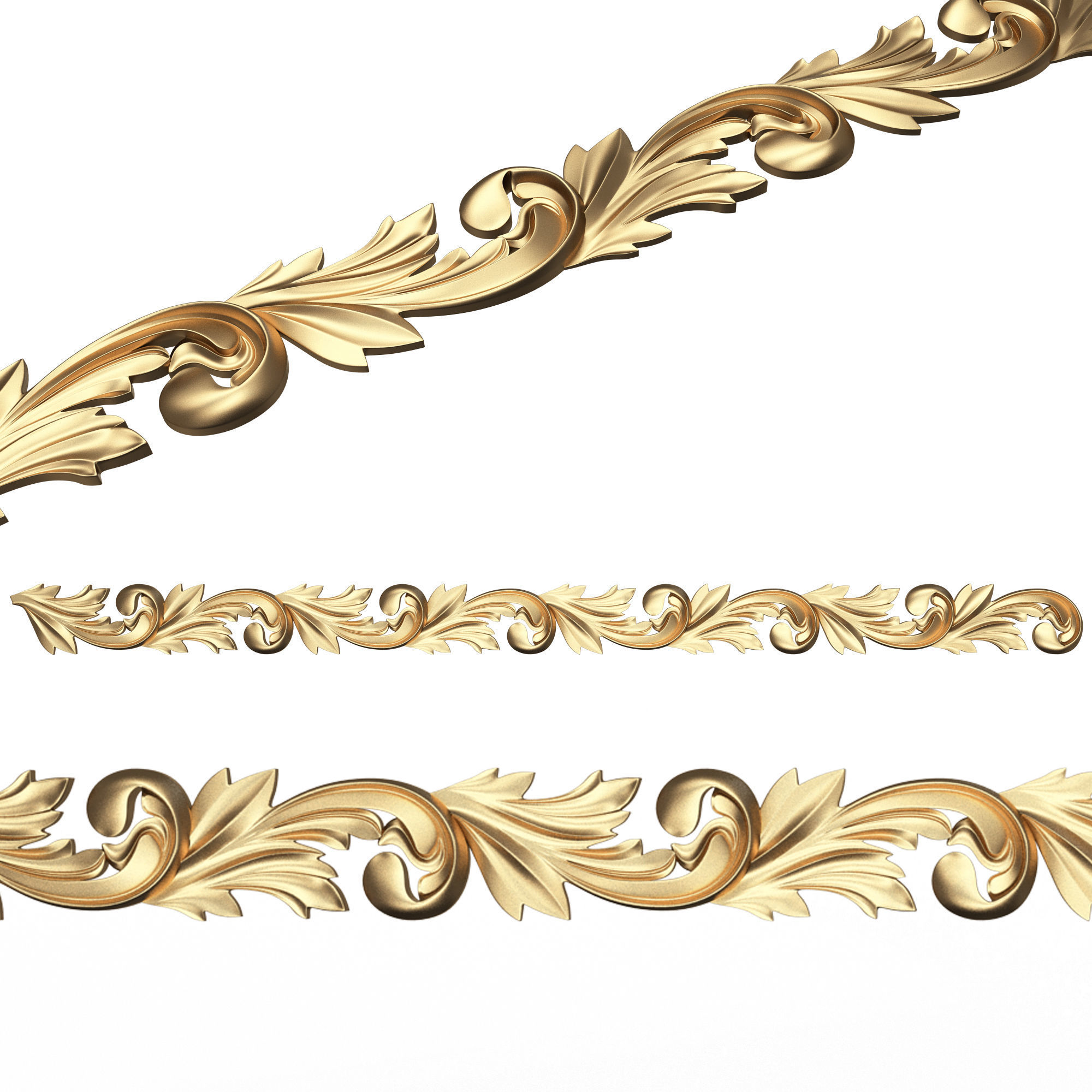 Collection of 33 Classic Carvings 03 Low-poly 3D model_63