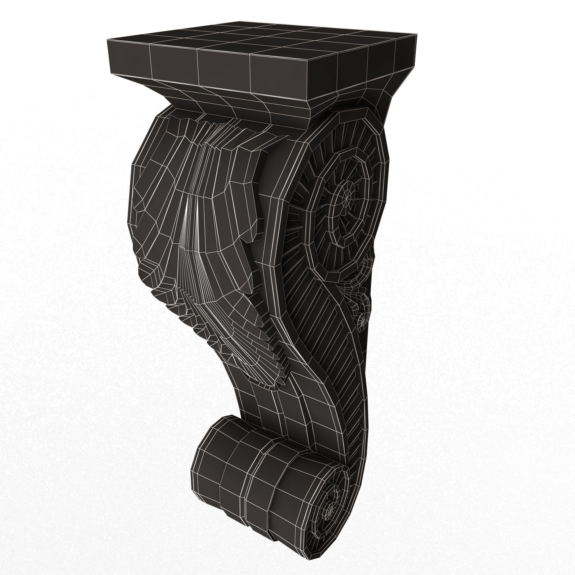 Collection of 33 Classic Carvings 03 Low-poly 3D model_91