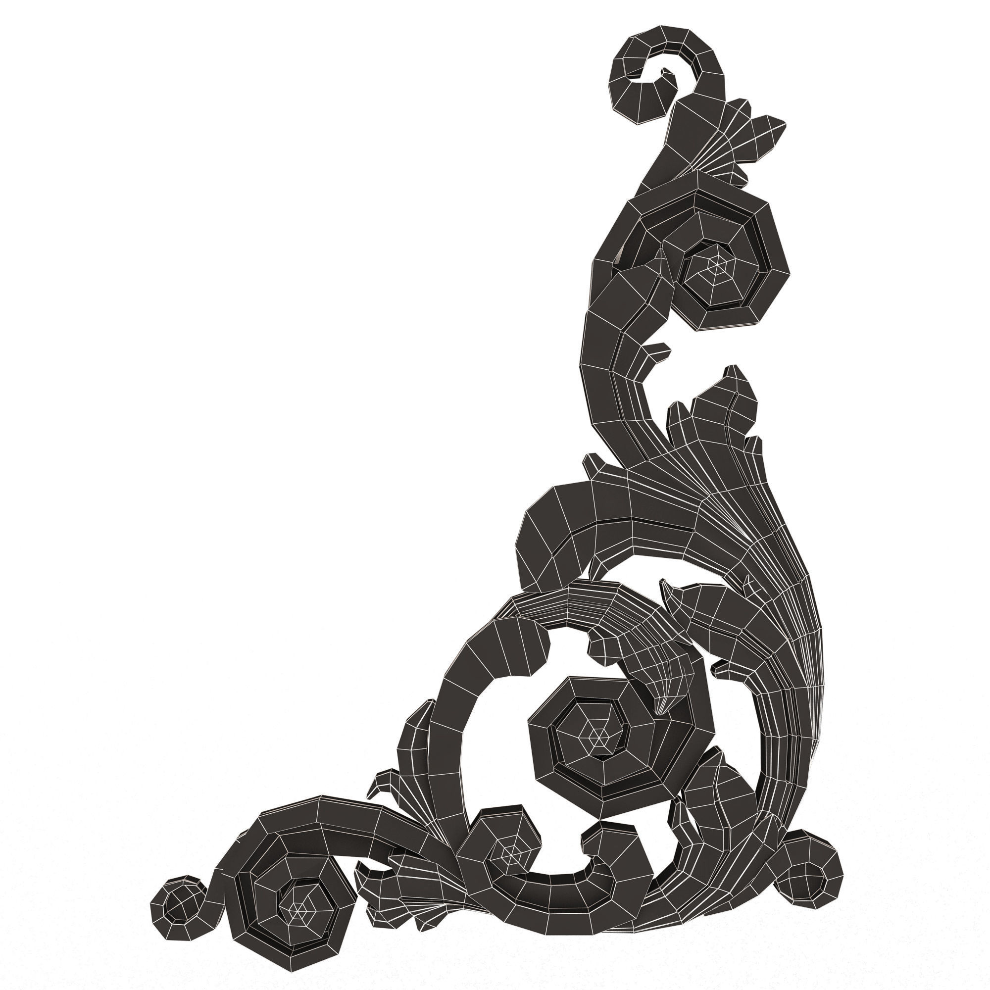 Collection of 33 Classic Carvings 03 Low-poly 3D model_86