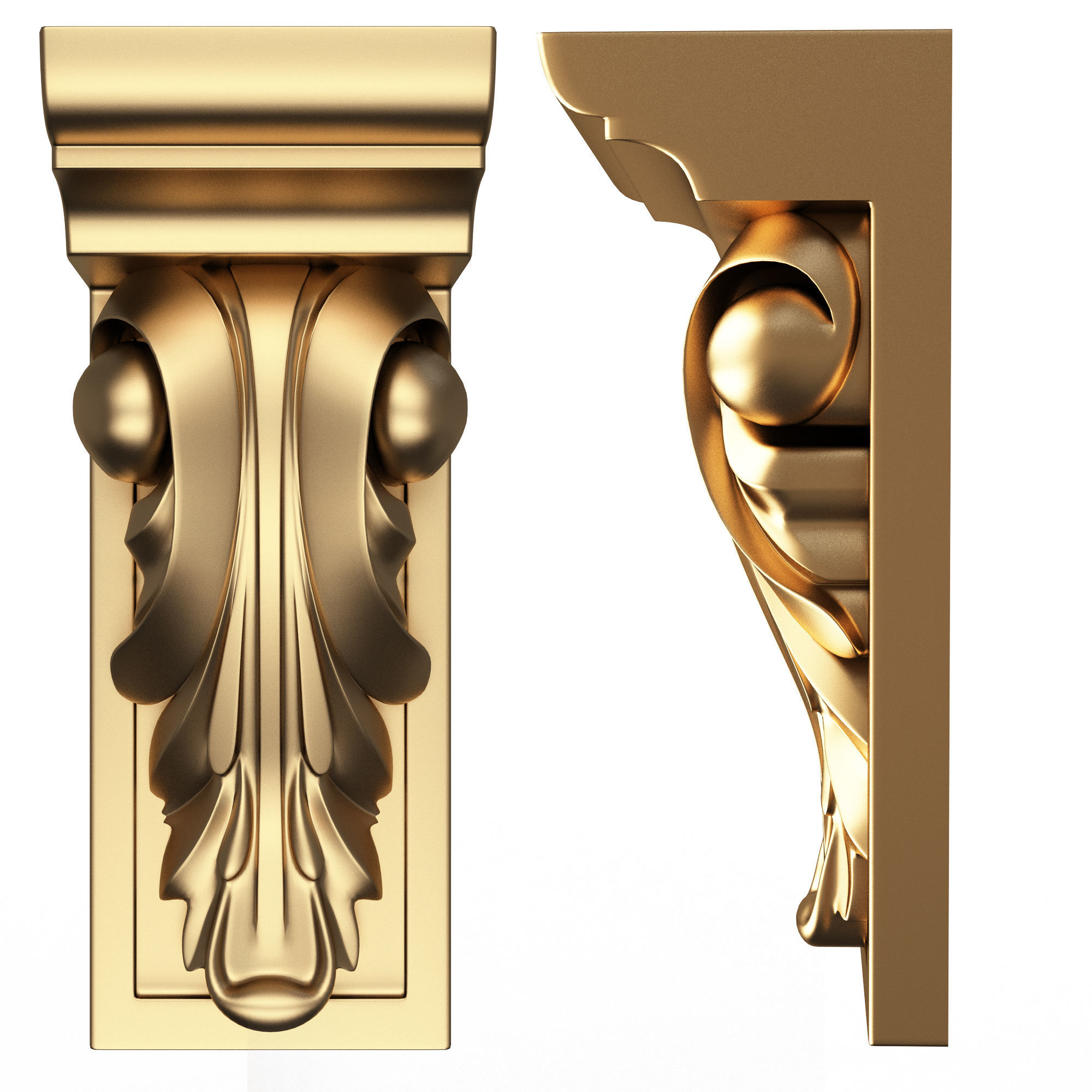 Collection of 33 Classic Carvings 03 Low-poly 3D model_7