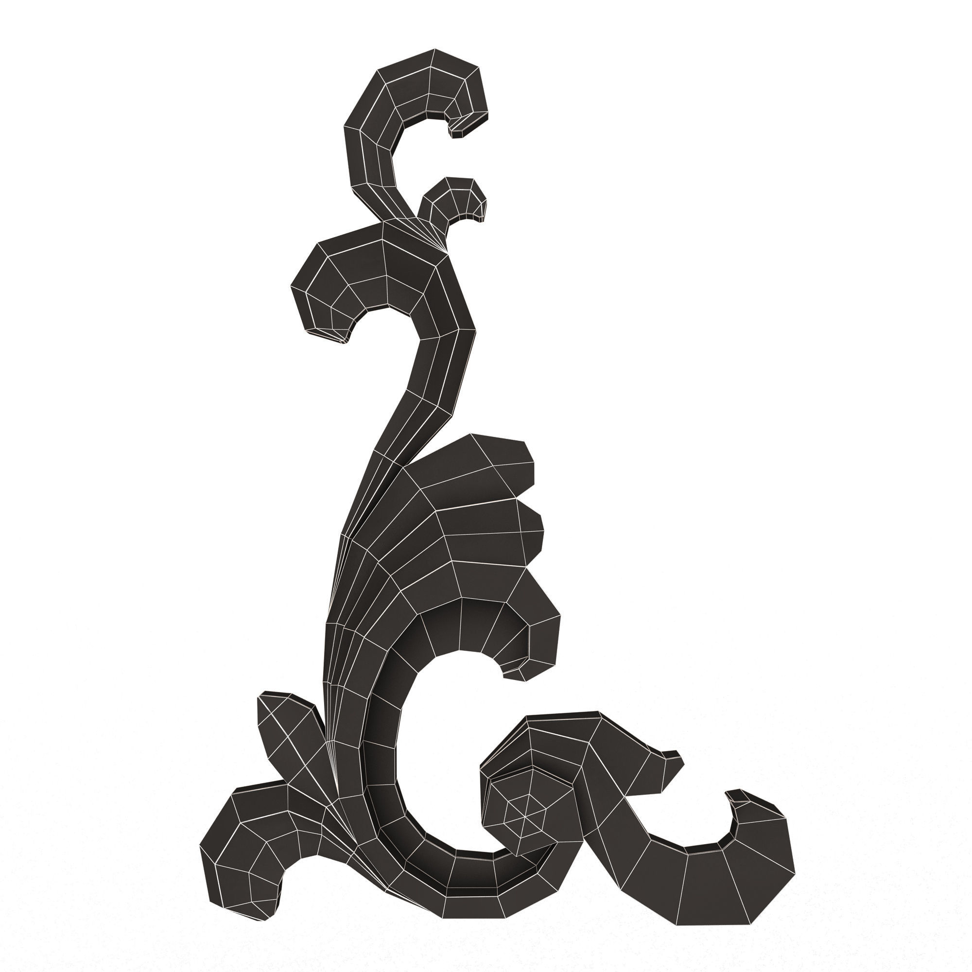 Collection of 33 Classic Carvings 03 Low-poly 3D model_90